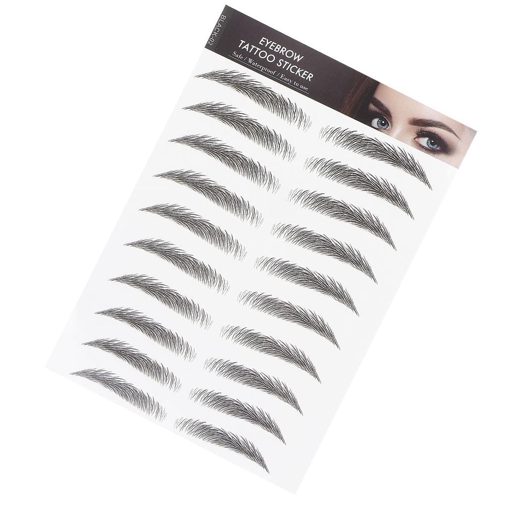 Long Lasting Eyebrow Transfers Sticker Household Portable Women Eyebrow Tattoo StickerBLACK 02
