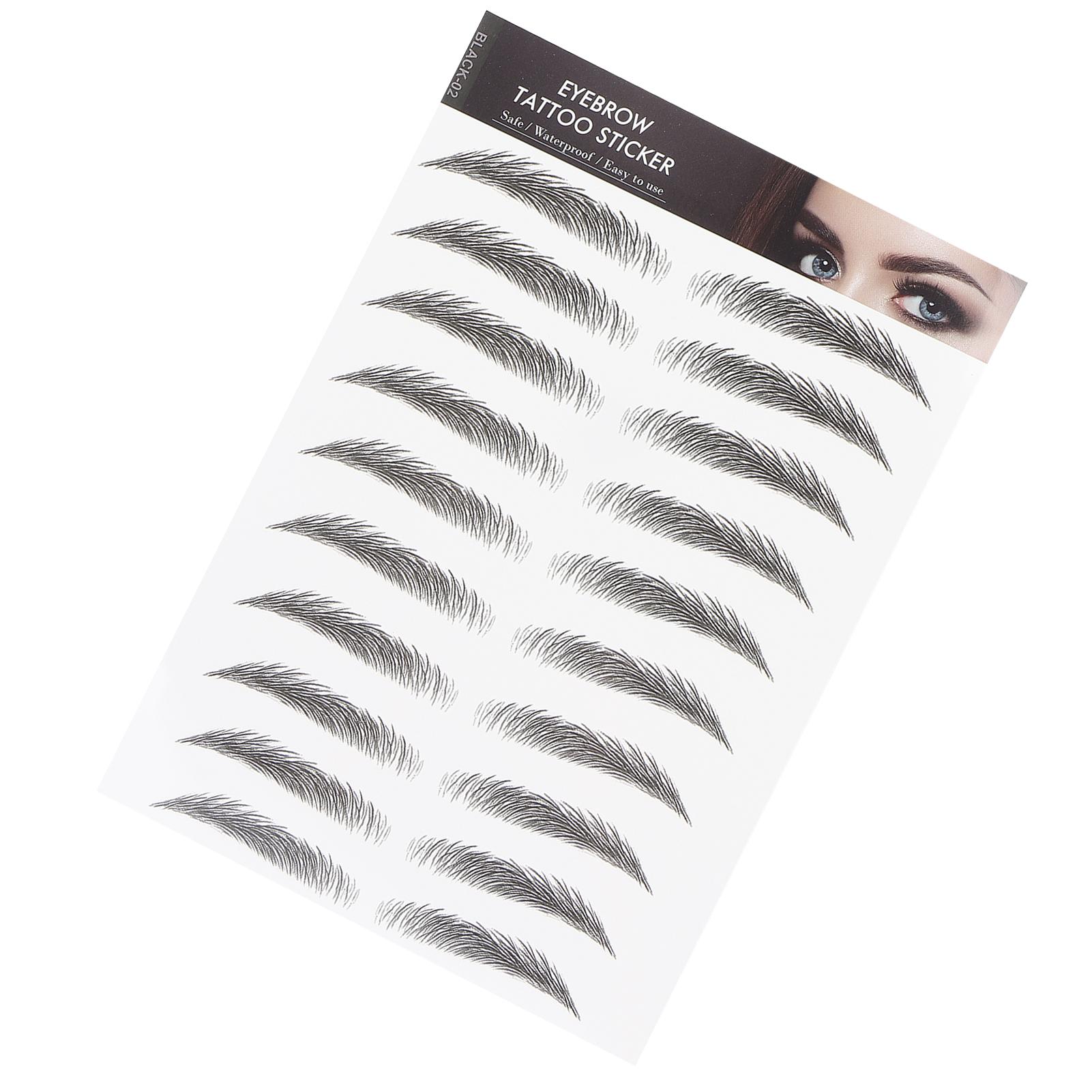 

Long Lasting Eyebrow Transfers Sticker Household Portable Women Eyebrow Tattoo StickerBLACK 02 BLACK-02