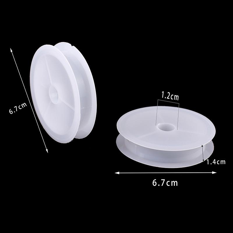 

2pcs Plastic Elastic Beading Cord Roller Leather Cord Thread Copper Line String Storage Roll Jewelry Pakcaging Making Findings