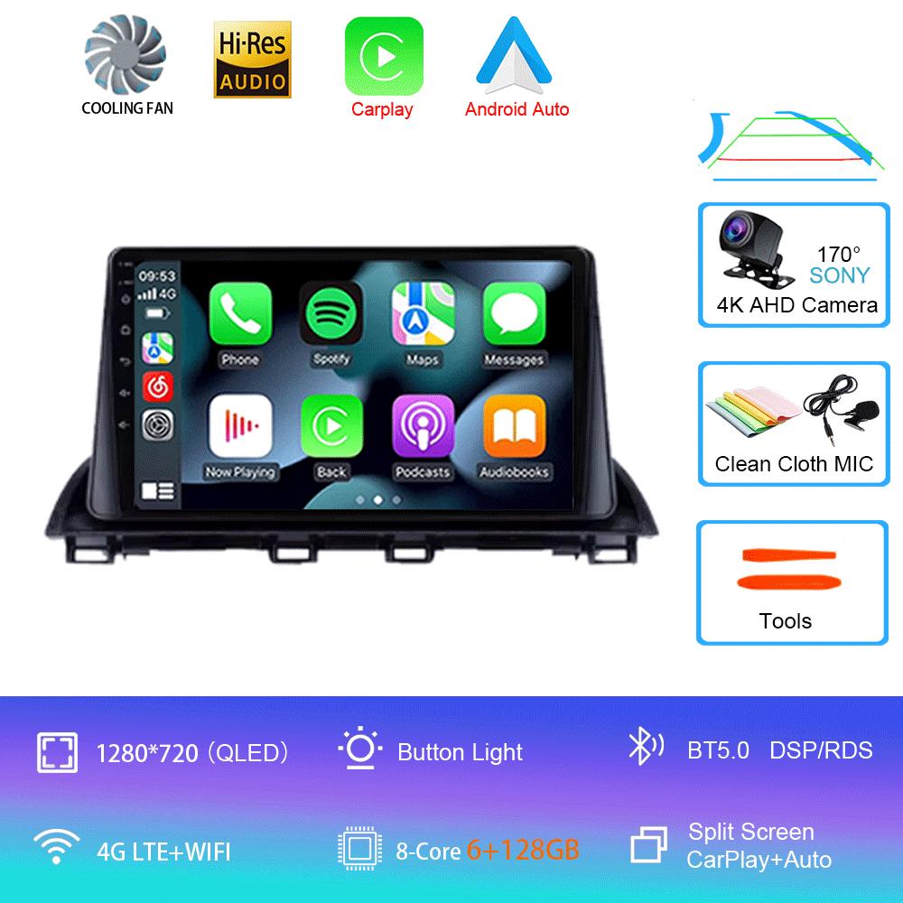 Android 14 Video Player Car Radio For Mazda 3 Axela 2013 - 2018 Multimedia Stereo Autoradio Carplay GPS Navigation 5G WIFI DSP