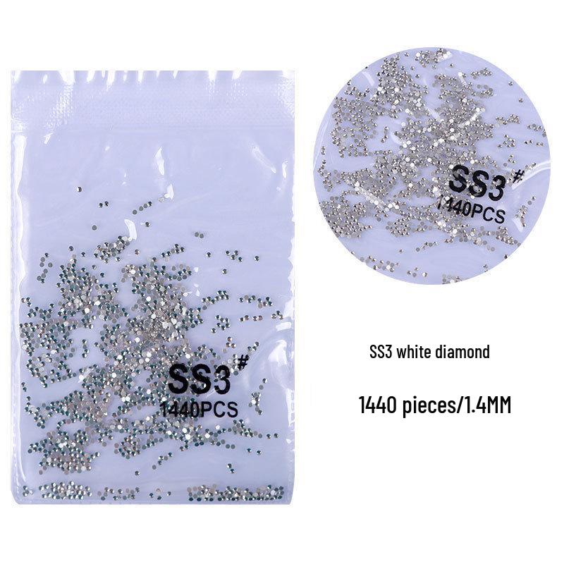 Стеклянные стразы Aurora White AB - 1440 шт. Невыцветающие Flatback Декорации для маникюра