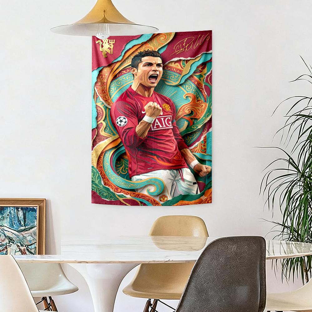 Cr7 Handwoven Tapestry Psychedelic Art Made For Studio Wall Dorm Wall Living Room All Season Gallery Wall Gift For Birthday
