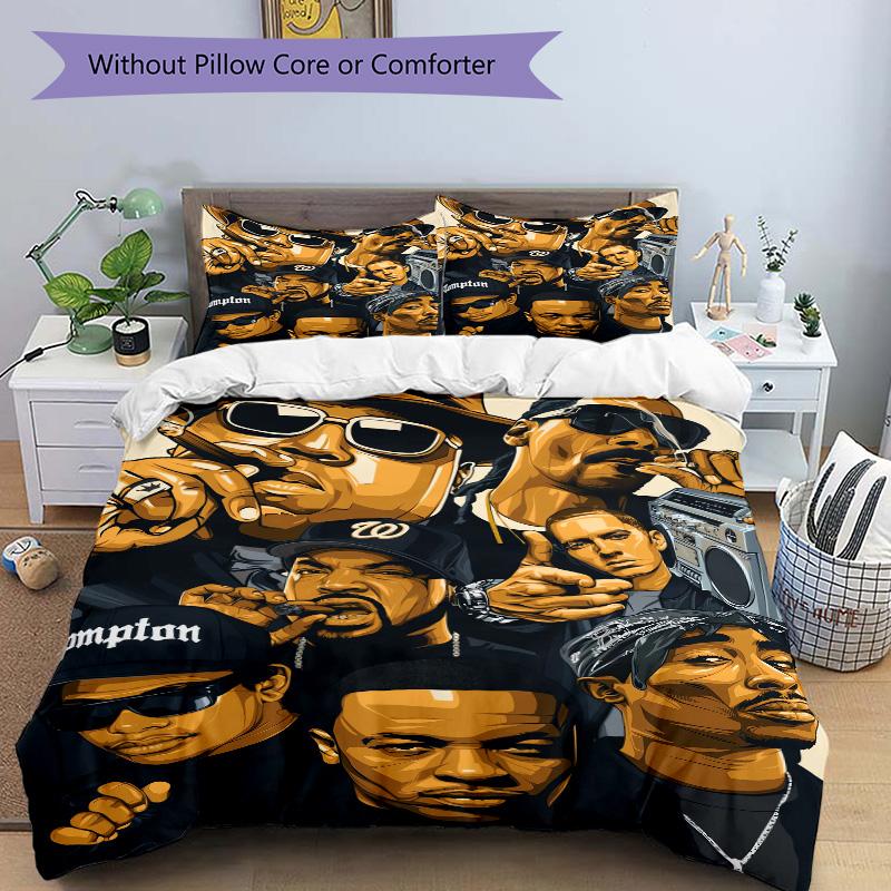 Rap Legends Collage Print 3Pcs Bedding Setduvet Cover With 2 Bedropillowcase Home Birthday Gift