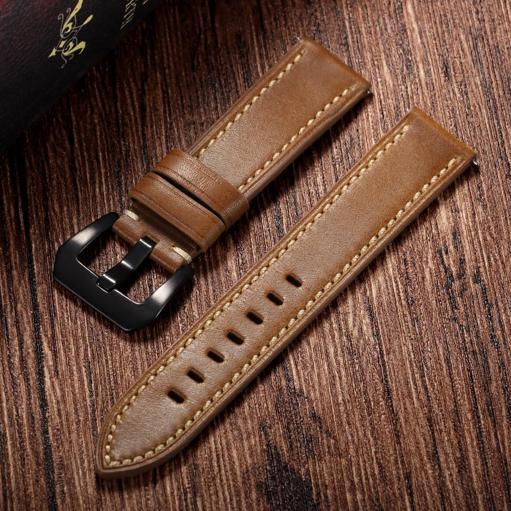 18mm 20mm 22mm 24mm 26mm Calfskin Retro Watchband Quick Release Cowhide Straps for Panerai for Omega Men Women Sport Bracelets