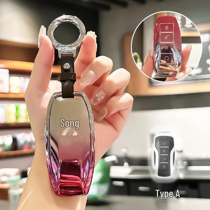 BYD Key Case for Han, Dolphin, Seagull, Mini, Yuan, Tang, Song Pro, and Qin Plus.