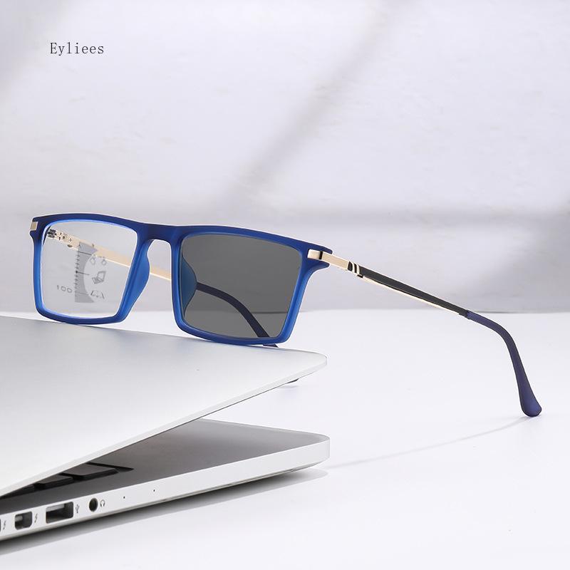New Trendy TR90 Photochromic Multifocal Reading Glasses Outdoor Bifocal Sunglasses Sports Anti Blue Near Far Eyeglasses Gafas
