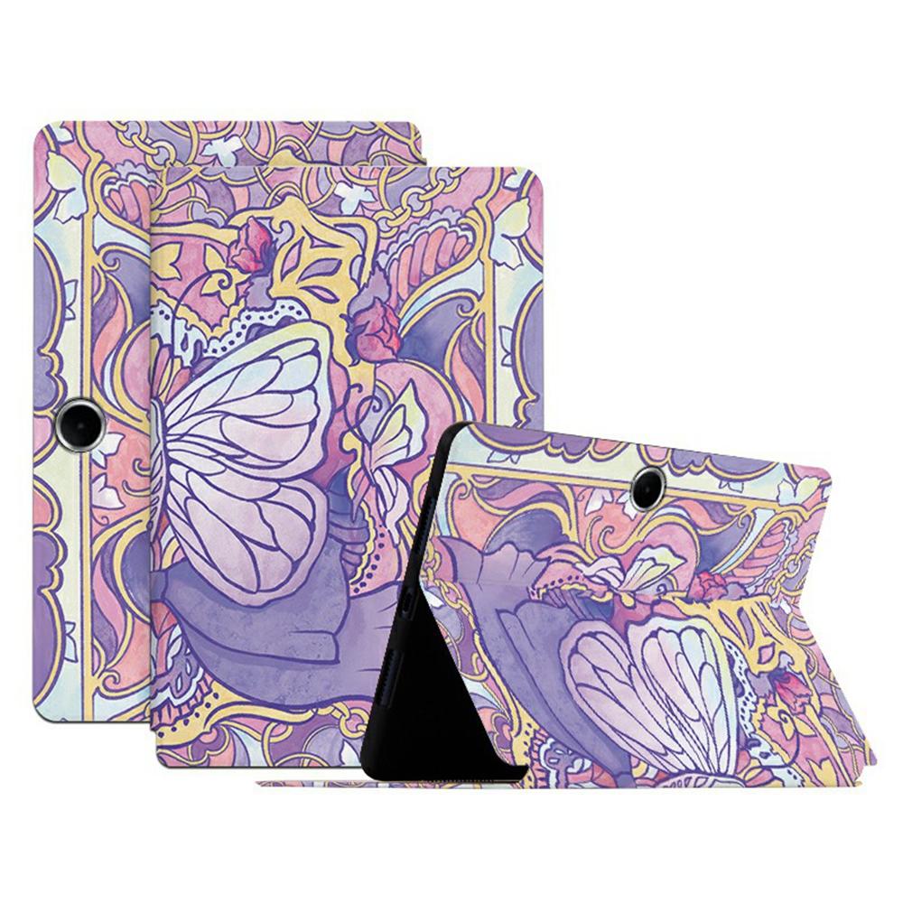 For Oppo Pad SE Protective Tablet Case PU Leather Butterfly Printed Stand Case Folio Flip Cover