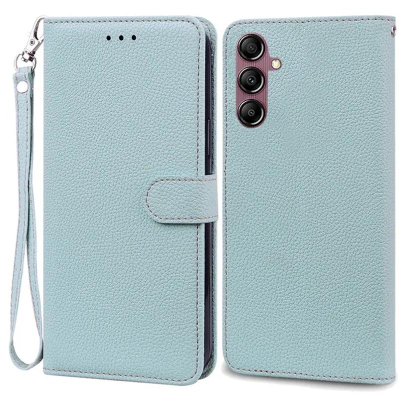Skórzany portfel z klapką z teksturą do Samsung Galaxy S23 FE Ultra Plus A05 A05S A15 A04S A04E A14 A24 A34 A54 M54 A23 A33 A53 A73 5G 4G okładka
