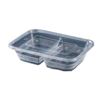 Disposable PP Two-Compartment Food Containers