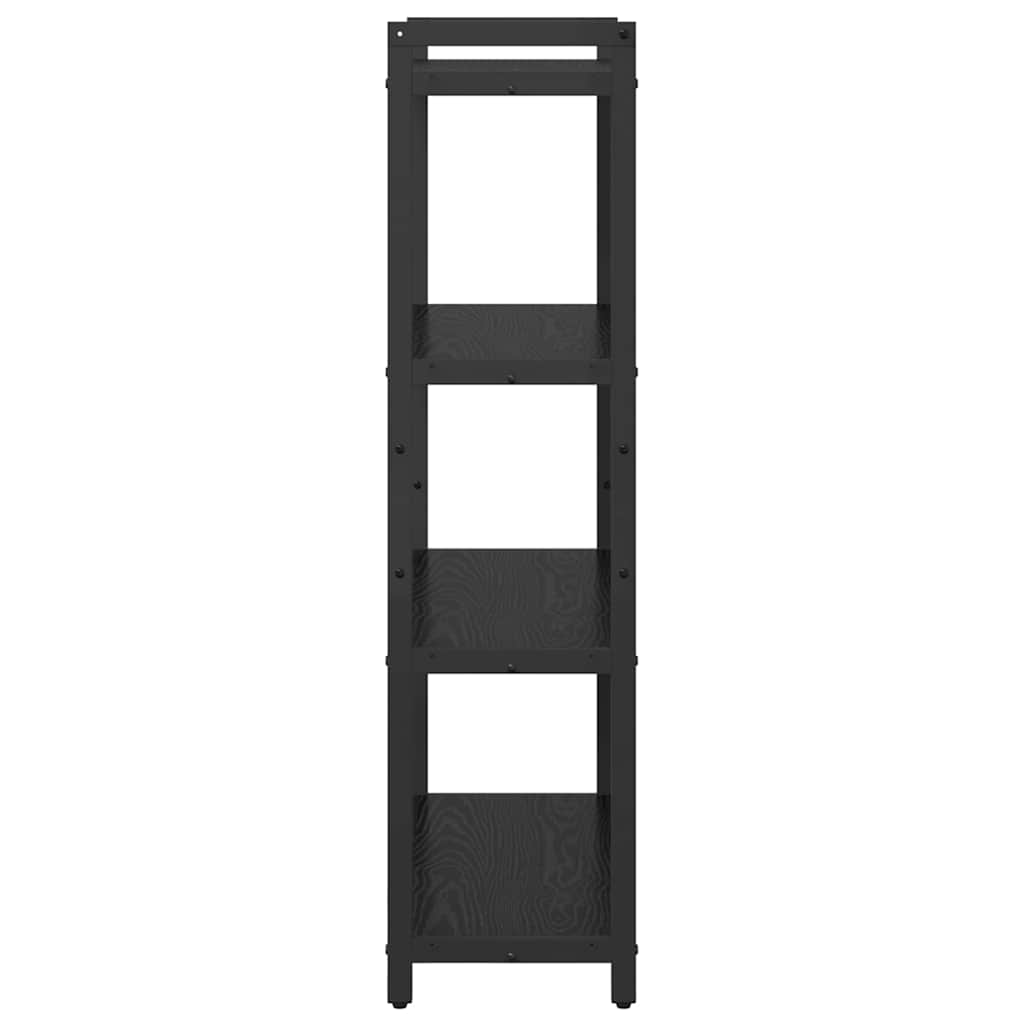 Bookshelf Black Oak Effect 80 x 30 x 120 cm Engineered Wood