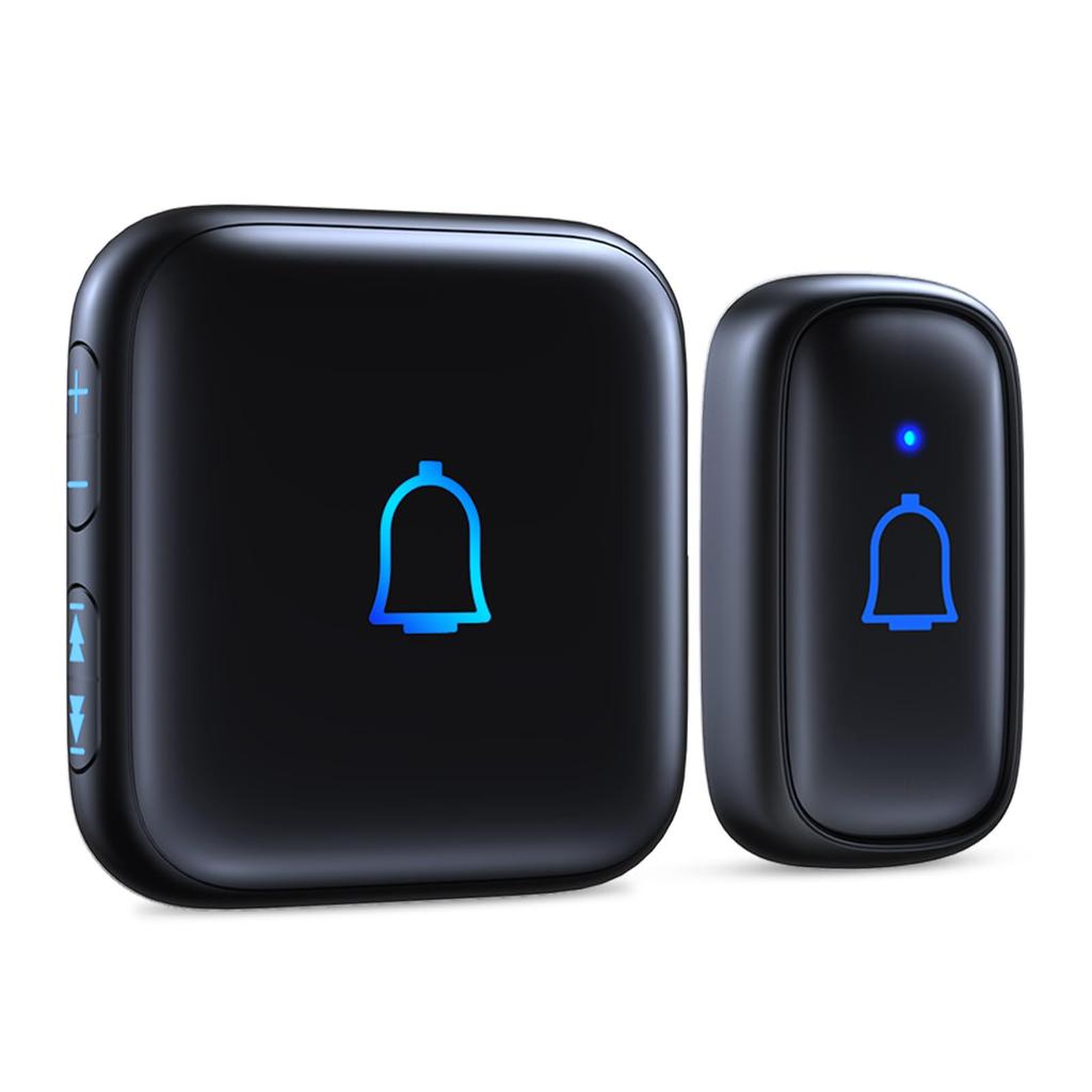 Otoori Wireless IP66 Waterproof and 115dB Loud 300M Wireless No Wiring Easy 7 Volume Memory Over 60 Sound and Light LED Expandable Intercom