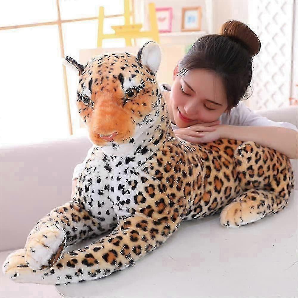 Giant Leopard Stuffed Animal Large Stuffed Cheetah Plush Toy Gifts For Kids Walkbee