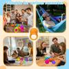 6Pcs Colorful Rotating Spinner Ring Sensory Texture Toy For Children Soft Silicone Color Cognition Toy For Relaxation