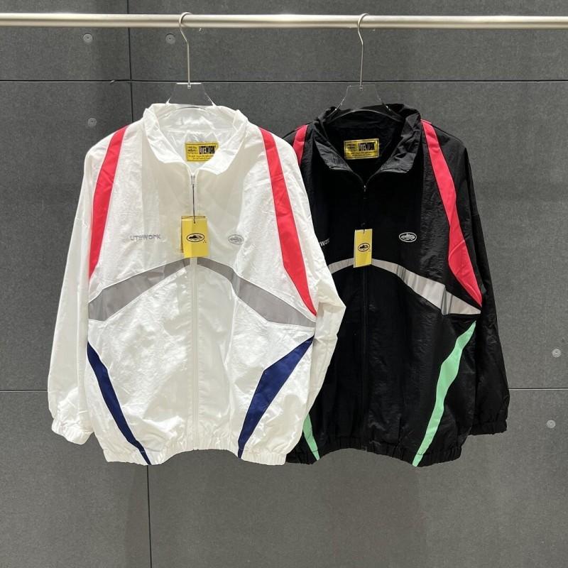 Pánská bavlněná ležérní sada se stojáčkem, větrovka, šortky, Streetwear outfit 2025