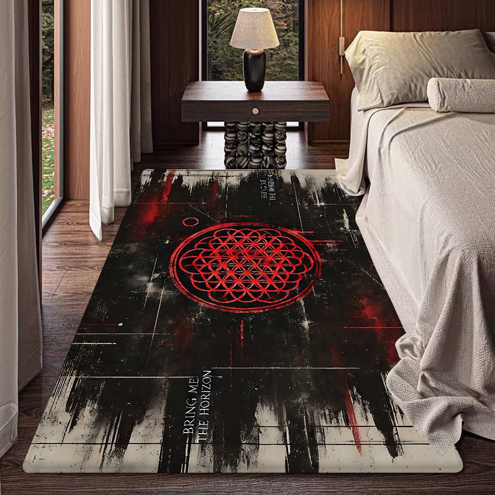 

B-Bring Me The H-Horizon Bathroom Mat Kids Room Bedroom Decoration Balcony Anti-Slip Doormat Living Room Welcome Rug 40x60cm