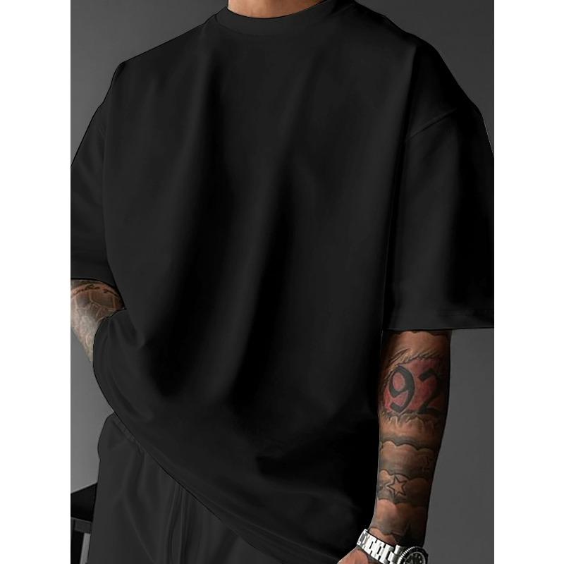 Stylish Print Men's T-Shirt, A Design Featuring Stars And The Moon, Street Style Tee, Perfect for Everyday Casual Wear, Loose Fit, Crew Neck Tee