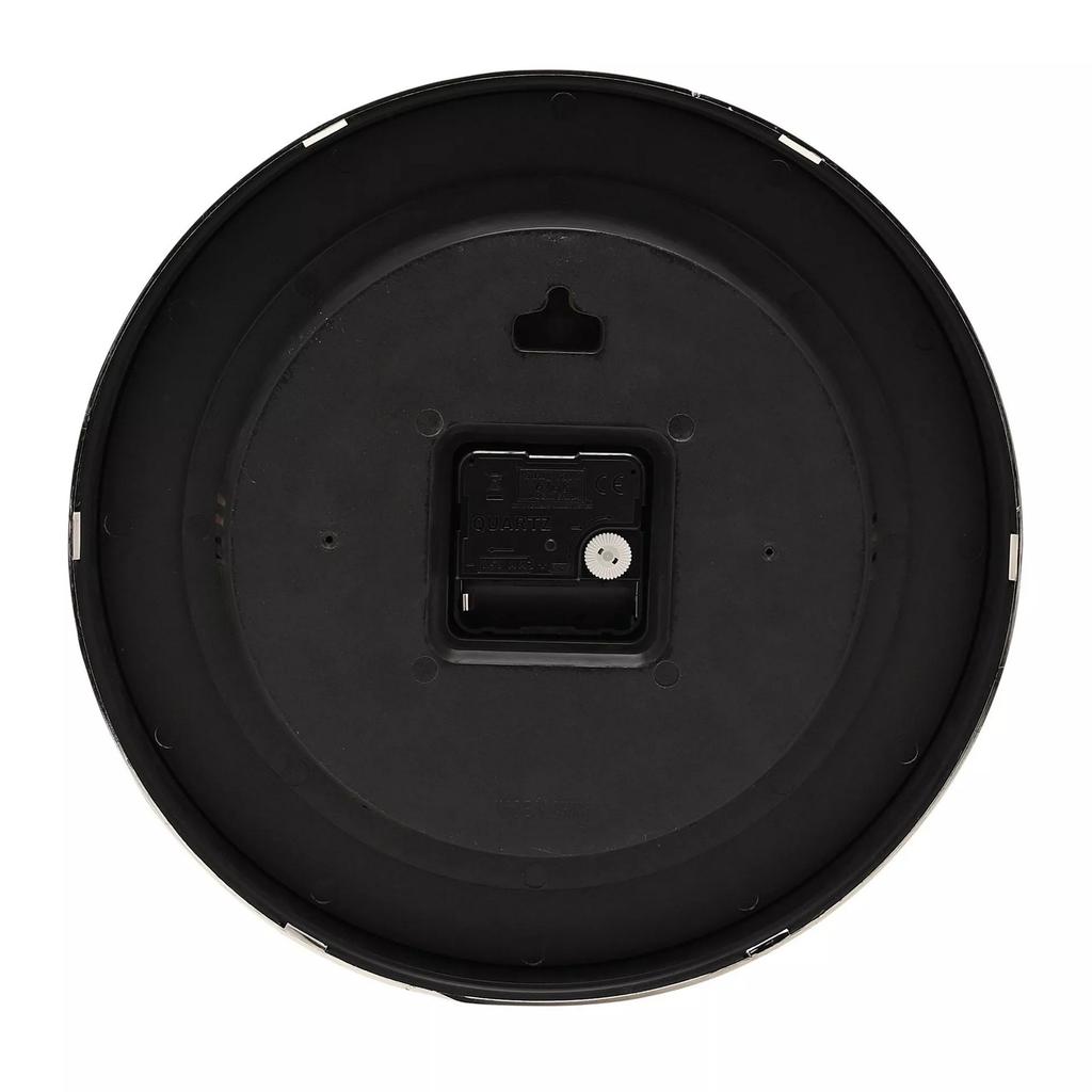 Hometime Wall Clock Chrome With Domed Glass 28cm