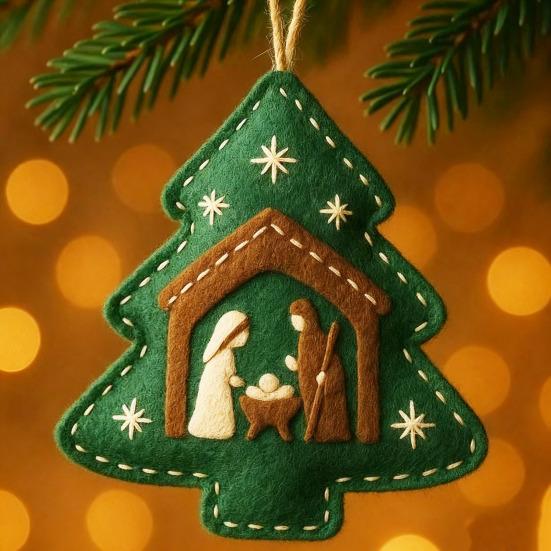 Handmade Felt Christmas Tree Ornament Us 250th Anniversary Felt Ornament Embroidery Xmas Tree Decoration