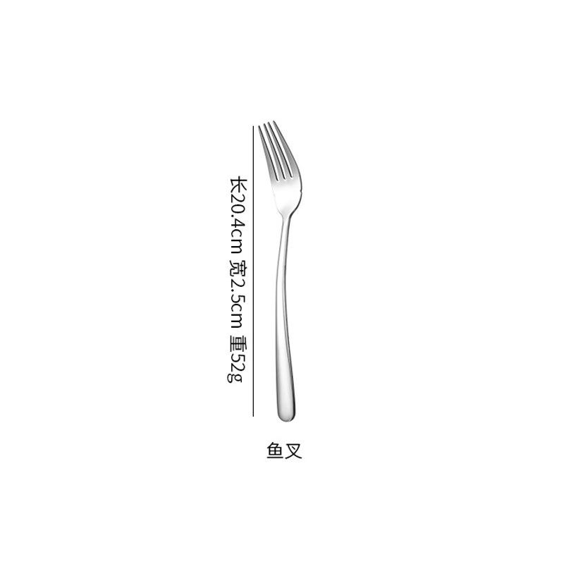 304 stainless steel knife, fork and spoon, thickened elegant series, thick handle, spoon, fork, western tableware set