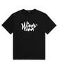 Wissi Curve Logo Short Sleeve T-Shirt (Ws009) Black