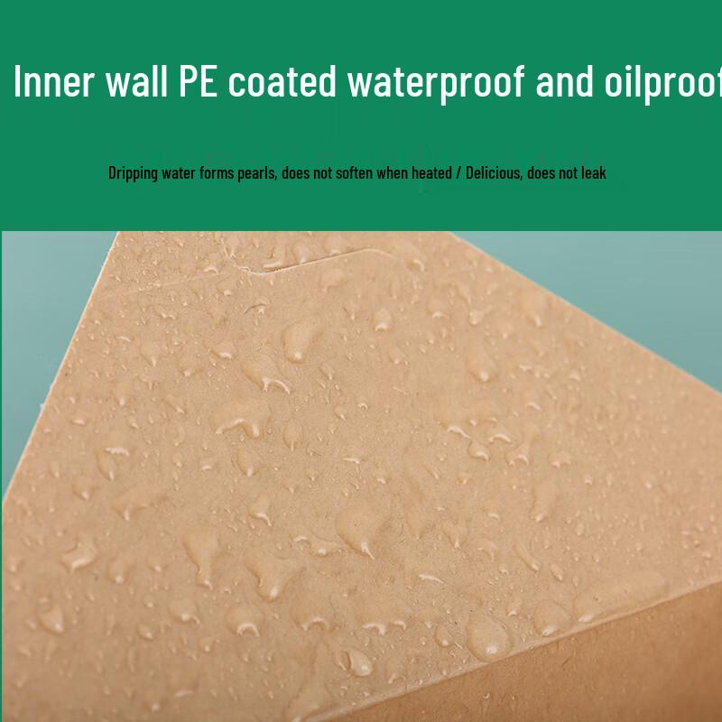 Kraft Paper Disposable Takeaway Meal Box