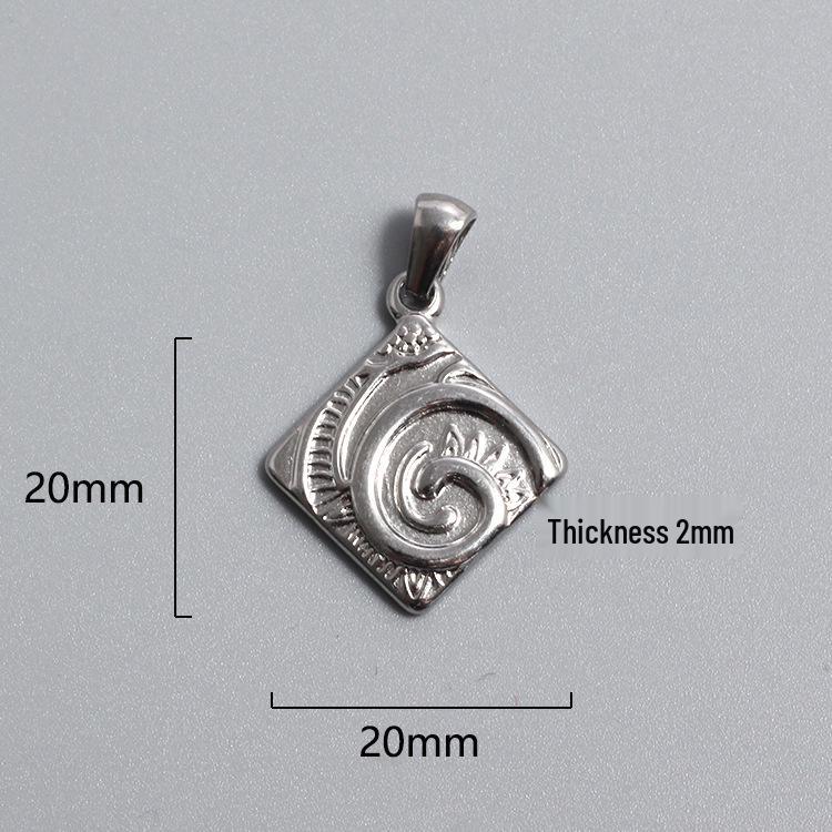Retro Titanium Steel Cross Necklace Pendant - Stainless Steel DIY Jewelry Accessory, Fade-Resistant