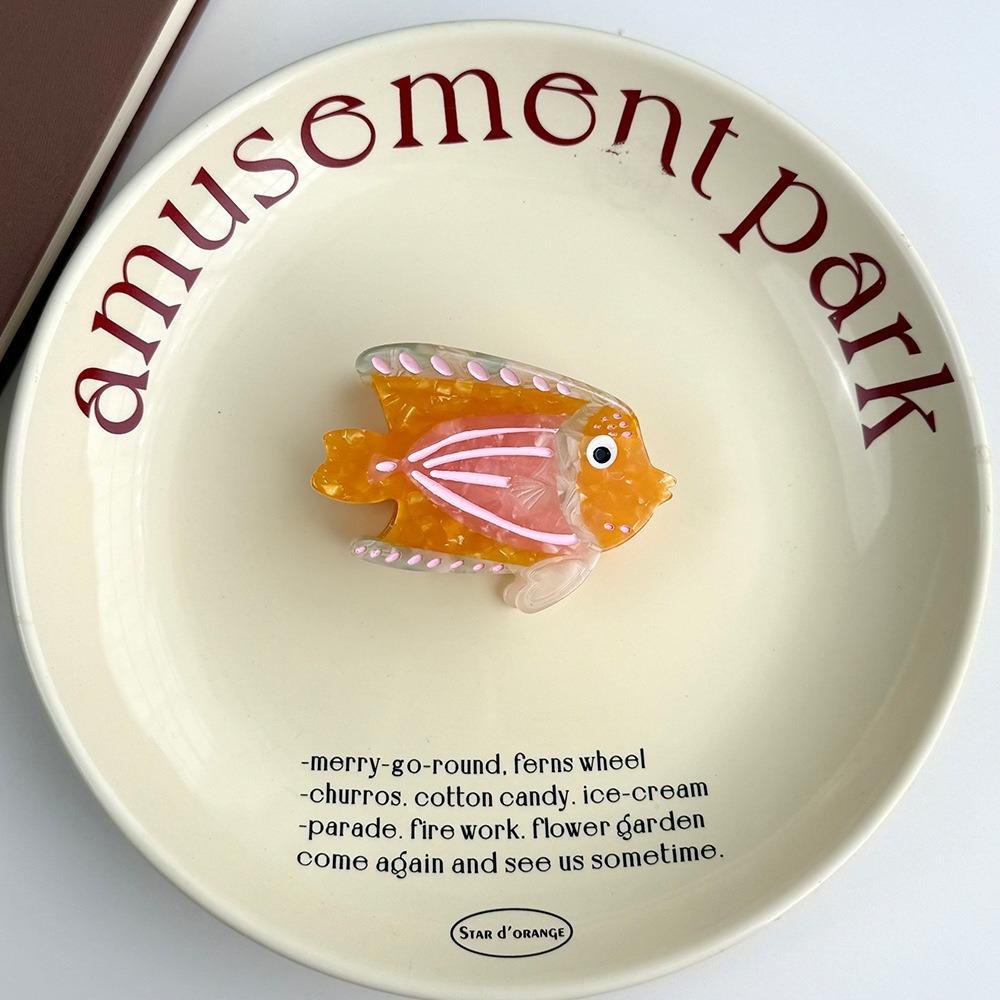 Personalized Hairpin Ocean Fish Hair Claw Acetate Acetic Acid Marine Animals Hair Clip Geometry Colorful Fish Grab Clip Female