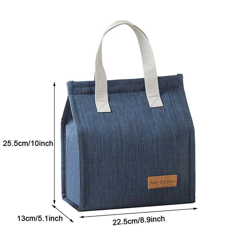 Large Capacity Lunch Bag With Aluminum Foil Insulation For Work, Simple And Practical Top Handle Bag