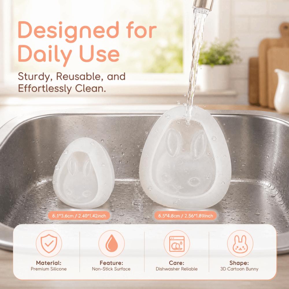 Non-Stick Surface Bunny Silicone Mold Easy Release 3D Bunny Mold  Chocolate Making