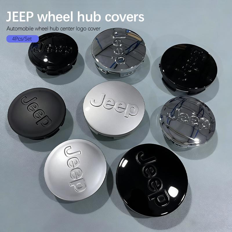 4Pcs Original Car Wheel Center Hub Cap Cover For Jeep Compass Wrangler Grand Cherokee Avenger Renegade jk Gladiator Commander ALM1