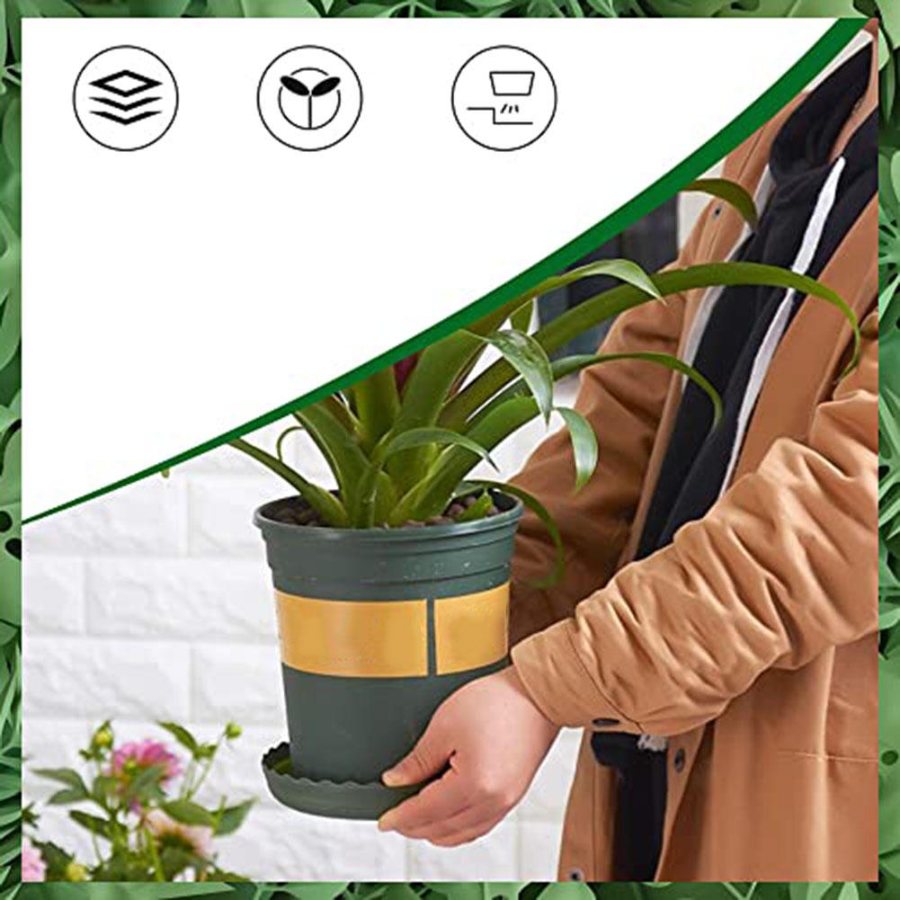 20PCS Waterproof Round Saucer Trays for Flower Pots Plastic Bases Suitable for Home Decor and Gardening Projects