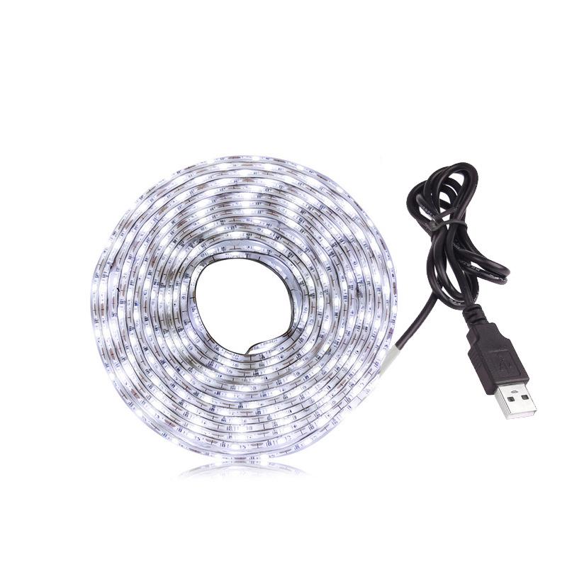 5-V-USB-LED-Lichtleiste mit Schalter, Modell 2835, selbstklebend für Wohnheim oder Arbeitszimmer