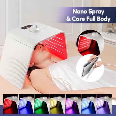 7 Farben LED Photon Maschine Haut Feuchtigkeitsspendende Gesicht Luftbefeuchter Nano Spray LED Gesichts Körper SPA Maske Maschine Hautpflege