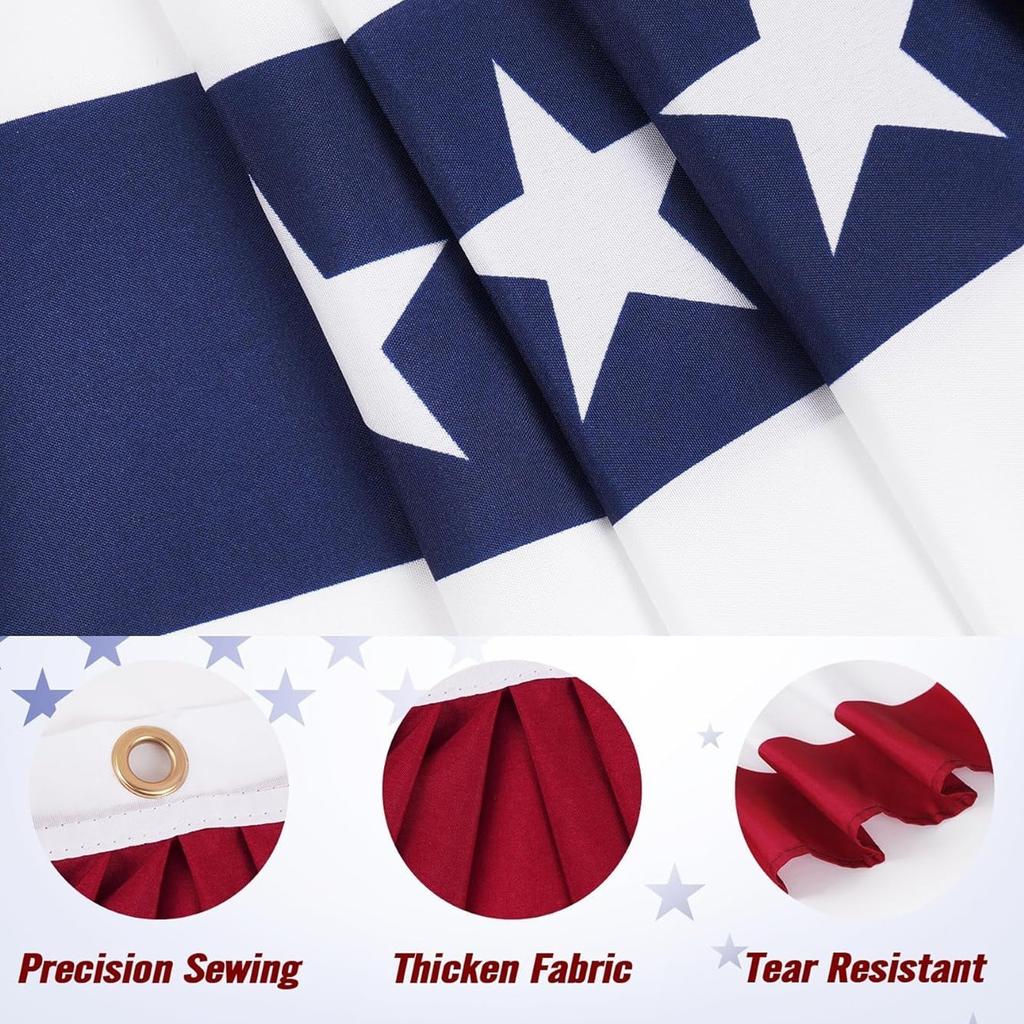 Independence Day Outdoor Decoration Patriotic American Flag U.S. Pleated