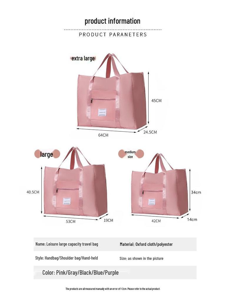 Foldable Travel Duffel: Large Capacity Crossbody Bag for Business Trips