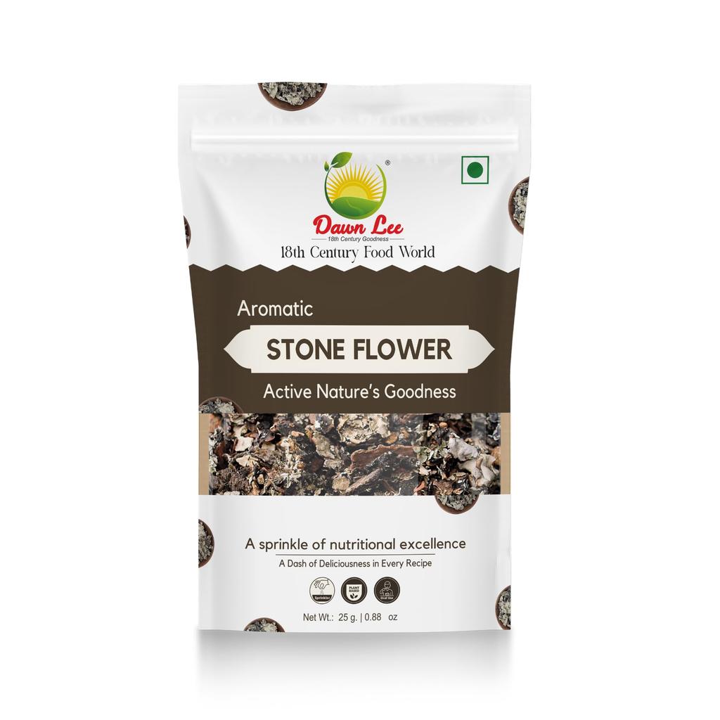 Dawn Lee Black Stone Flower Spices - 25g | Pathar/Patthar ke Phool Spice | Dagad Phool, Kalpasi | Pathar Ke Phool Authentic Indian Lichen for Fla