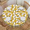 Fashion Trend Cute Cartoon Chicks Tablecloth Round Oilproof Table Cover Cloth for Party 60 Inch