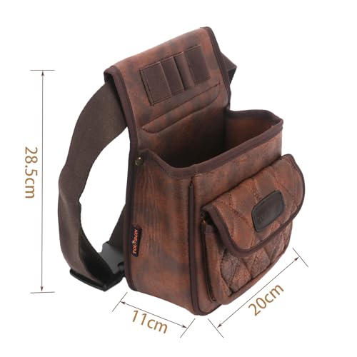 Tourbon Sporting Clay Shooting Leather 50+ Cartridge Shell Waist Bag (Faux Leather)