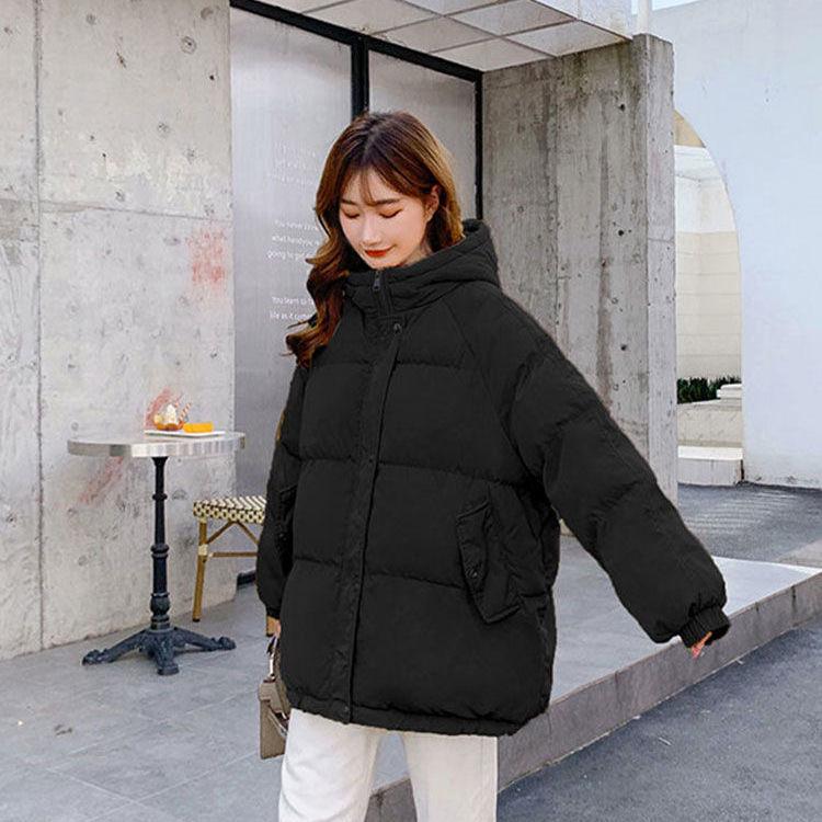 2023 Autumn/Winter Women's Short Cotton Bread Coat - Loose, Casual, Thick Harajuku BF Style