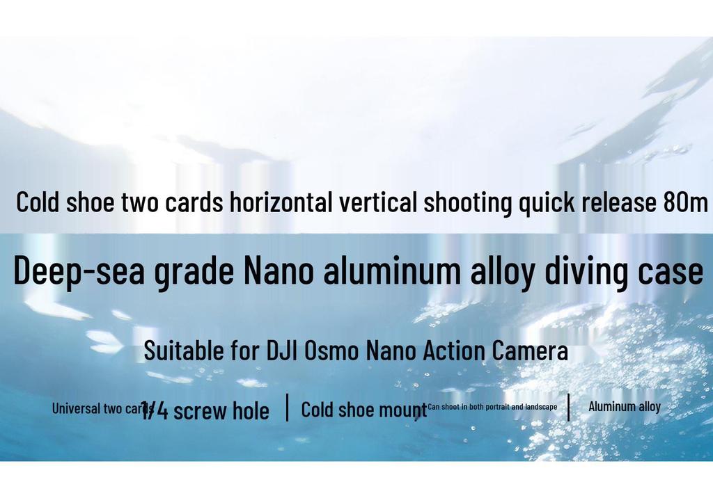 DJI Osmo Nano Waterproof Metal Case with Quick Release Adapter for Horizontal/Vertical Shooting & Underwater Photography