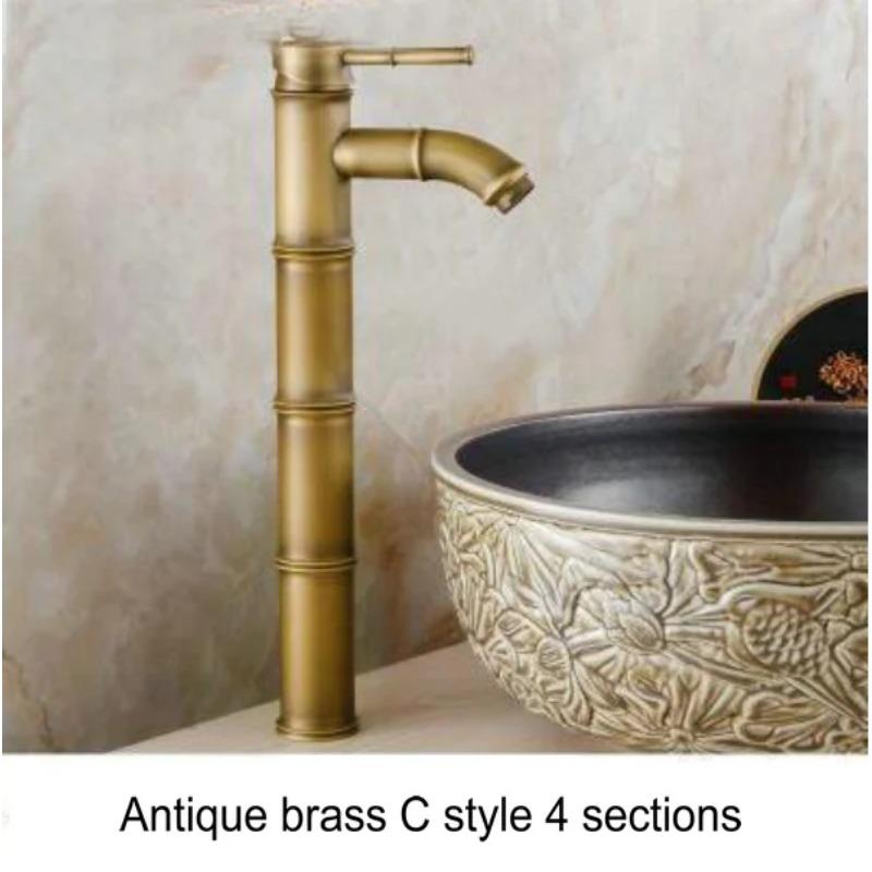 Antique Brass Bronze Black Finish Bathroom Basin Hot&Cold Mixer Tap High Quality Waterfall Faucet