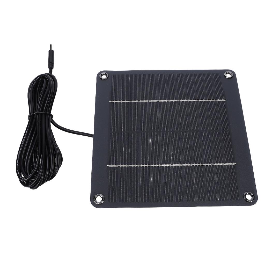 4W 12V Solar Panel Waterproofing Efficient Monocrystalline Type C Solar Panel   for Garden Lamps Security Cameras