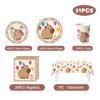 New Capybara Birthday Decoration Capybara Tableware Party Balloons Cups Plate Kit Banner Backdrop Cartoon Deco Supplies Set