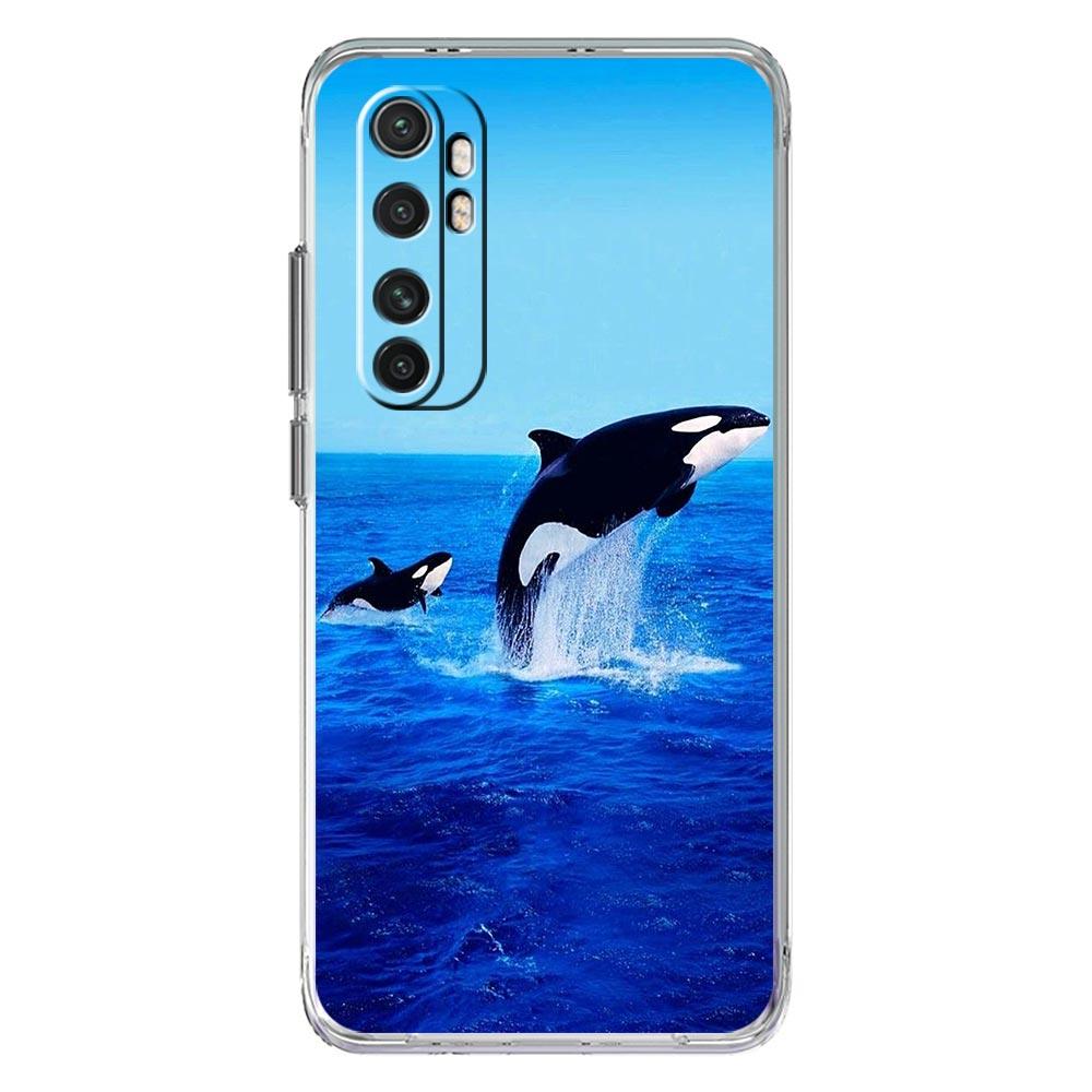 Phone Case For Xiaomi Poco X6 X5 NFC X3 F6 F5 Pro F4 F3 M3 14 13T 12T 12 13 Lite 11 Mi 5G Cover Orca ocean lovely killer whale