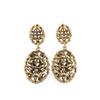 Premium Light Luxury Full Diamond Green Pine Rhinestone Earrings Jewelry Earrings Earrings
