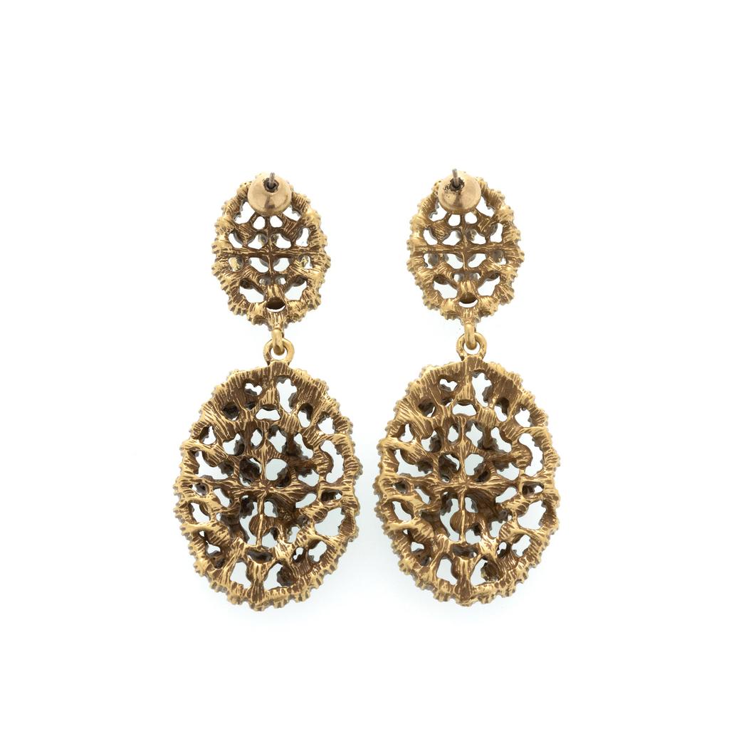Premium Light Luxury Full Diamond Green Pine Rhinestone Earrings Jewelry Earrings Earrings