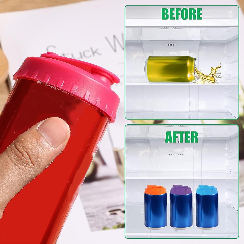 6Pcs Leakproof Soft Silicone Can Lid Beer Bottle Cap Soda Cola Cover Reusable Seal Cap