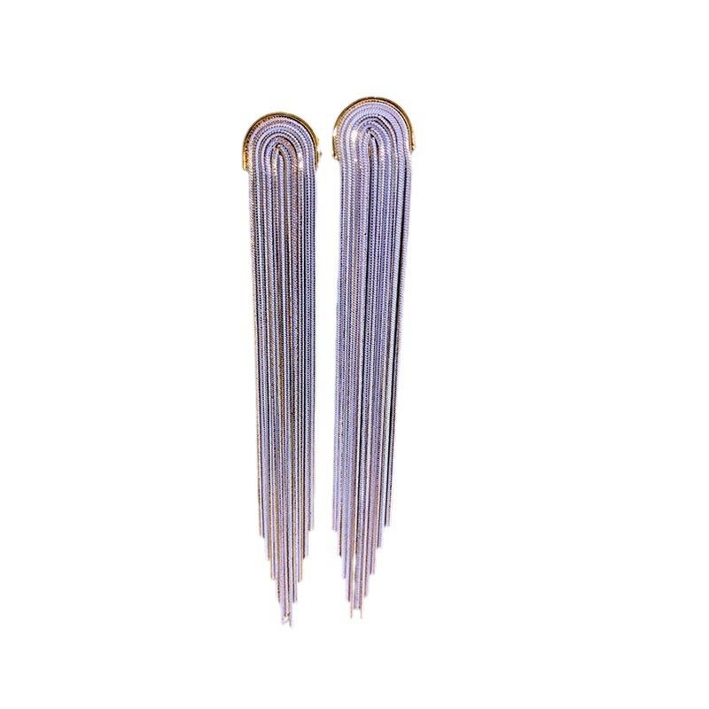 South Korea's New Long Tassel Earrings Fashion Vintage Trend Temperament Earrings Women Party Jewelry Accessories