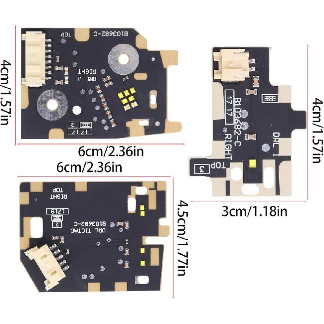 3 ks pravé bílé DRL LED desky pro denní svícení Čipy světlometů pro Range Rover Velar 2018 2019 2020 2021 Angel Eyes DRL desky pro denní svícení