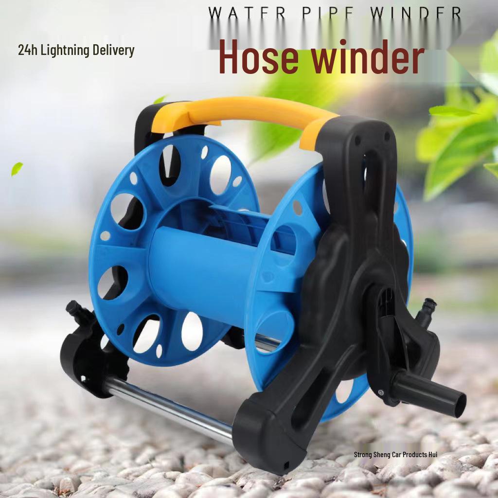 Garden Hose Cart Reel & Storage Rack Set for Household & Car Wash Use